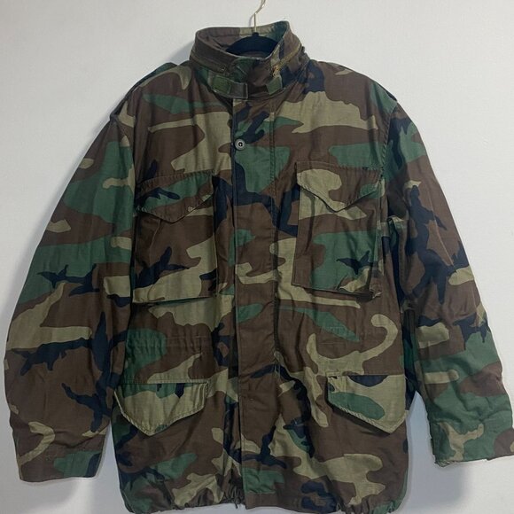 Men's M65 Field Jacket Woodland Camouflage Cold Weather Medium Regular - Picture 1 of 8